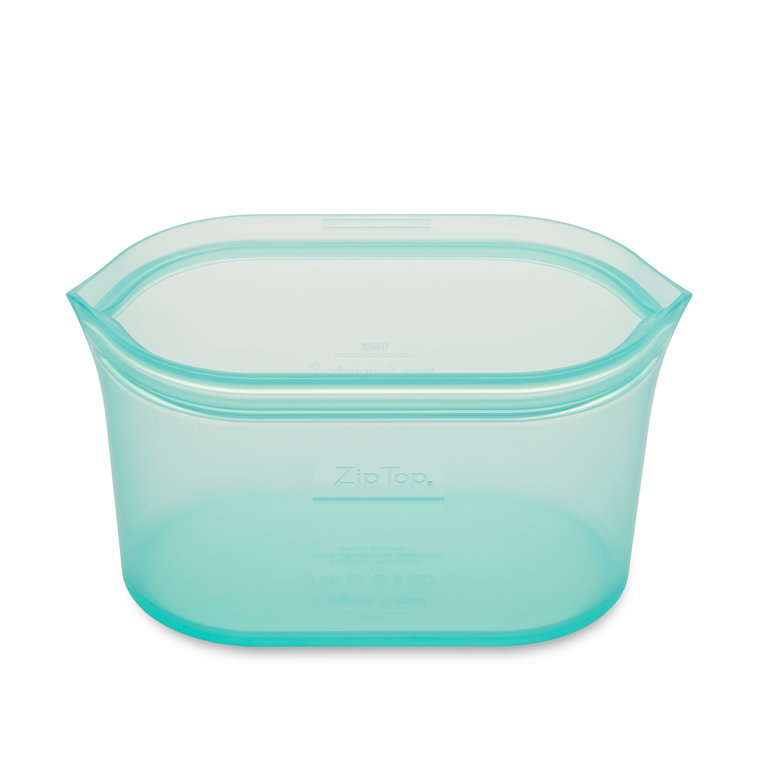  Zip Top Reusable Food Storage Bags, Medium Cup [Teal], Silicone Meal Prep Container, Microwave, Dishwasher and Freezer Safe